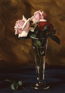 Schikking met rozen in glas