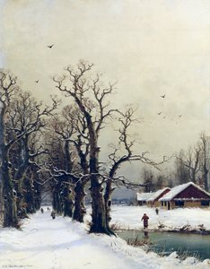 Winterscène, 19e eeuw