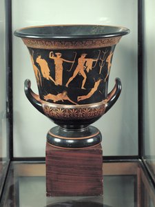 Attische roodfigurige calyx-krater die de dood van de Niobiden toont, ca. 460-50 v.Chr.