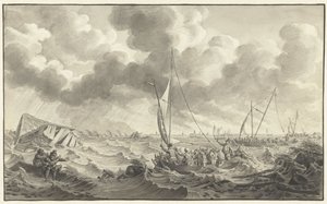 Dijkdoorbraak bij Kampen, 1775 door Noach van der Meer (II)