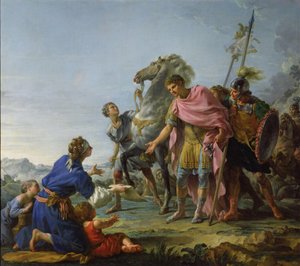Trajanus (53-117) toont genade, 1765