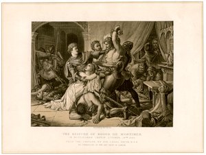 De arrestatie van Roger de Mortimer 1287-1330 in Nottingham Castle, 19e eeuw