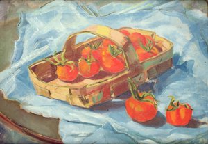 Mand met tomaten, ca. 1936 door Nora Summers