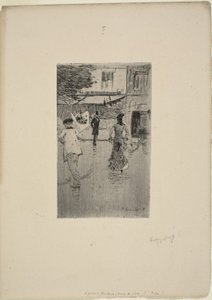 Avenue Trudaine op een Regenachtige Dag door Norbert Goeneutte