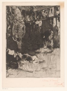 Interieur van een slagerij