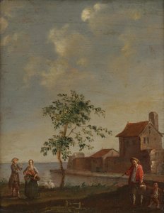 Landschap met figuratieve bezetting