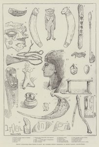 Recente antiquarische ontdekkingen in Egypte, tentoonstelling van Mr. Flinders Petrie in Oxford Mansion, Oxford-Street
