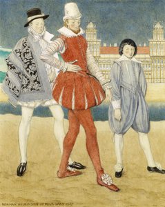 Mercutio en Benvolio - Romeo  Julia door Norman Wilkinson