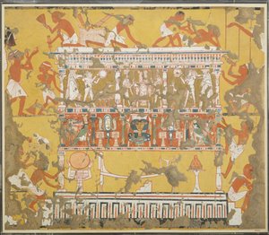 Bouwen van een katafalk, Graf van Ipuy, ca. 1279-1213 v.Chr. door Norman de Garis Davies