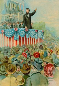 Tweede inauguratie van Abraham Lincoln door North American