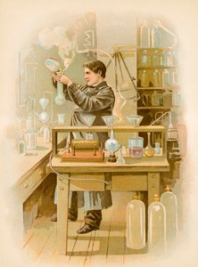 Thomas Edison in zijn laboratorium