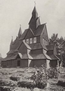 Hitterdal houten kerk door Norwegian Photographer