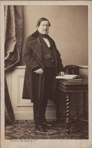 Portret van de componist Gioachino Antonio Rossini 1792-1868, voor 1868