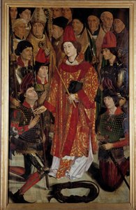 Sint Vincentius, patroonheilige van Lissabon Polyptiek van Sint Vincentius van Zaragoza omringd door bisschoppen en ridders