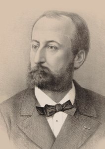 Portret van de componist Camille Saint-Saëns door Octave Edouard Jean Jahyer