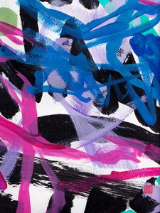 Zen Blue Strokes Abstraction