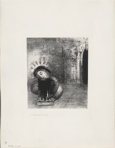 Een Lange Pop, de Kleur van Bloed, plaat 2 van 6 door Odilon Redon