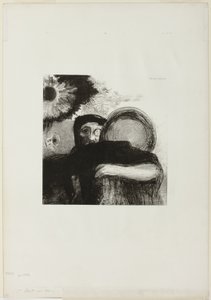 Een Vreemde Goochelaar, plaat 5 uit Hommage aan Goya door Odilon Redon