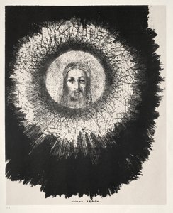 En in de Schijf van de Zon Schijnt het Gezicht van Jezus Christus door Odilon Redon