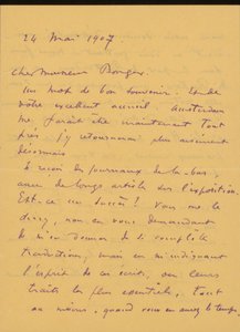 Brief an Andries Bonger door Odilon Redon