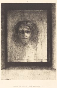 Het was een Sluier, een Afdruk door Odilon Redon