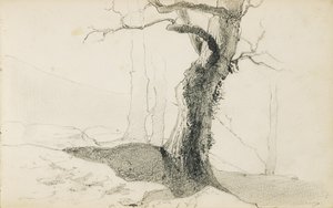 Tekening uit een album getiteld "Het Baskenland", 1862-63 door Odilon Redon