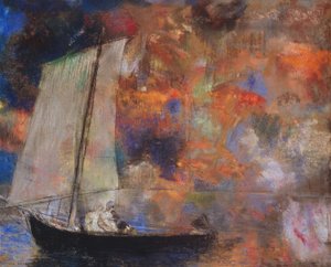 Bloemenwolken, ca. 1903 door Odilon Redon