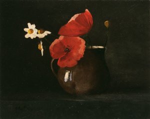 Bloemen: Klaprozen en Madeliefjes, c.1867 door Odilon Redon