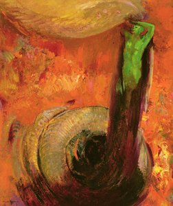 Groene Dood, ca. 1905 door Odilon Redon