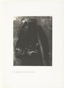 Het is de duivel, de zeven doodzonden op zijn vleugels dragend door Odilon Redon