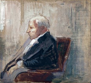 Zittende man door Odilon Redon