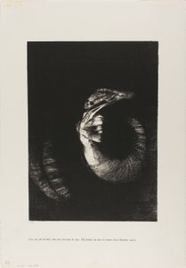 Het is een Schedel Omkranst met Rozen... door Odilon Redon