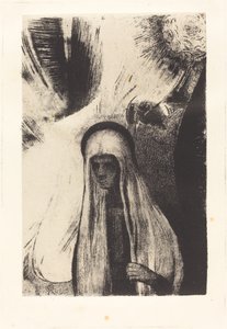 De Oude: Waar ben je bang voor? Een groot zwart gat! Het is misschien leeg? door Odilon Redon