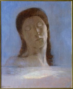 Les yeux clos door Odilon Redon