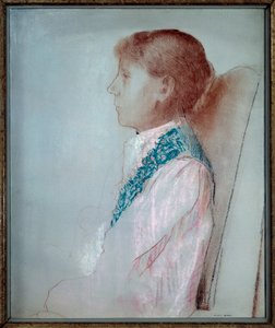 Portret van Madame Odilon Redon (1853-1923) door Odilon Redon