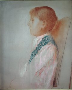 Portret van Madame Odilon Redon door Odilon Redon
