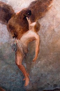 De ontvoering van Ganymedes, detail, ca. 1910 (olieverf op doek) door Odilon Redon