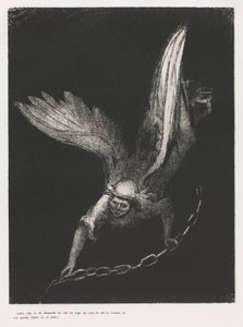 De Apocalyps van Sint Jan: En ik zag in de rechterhand van Hem die zat..., 1899 door Odilon Redon
