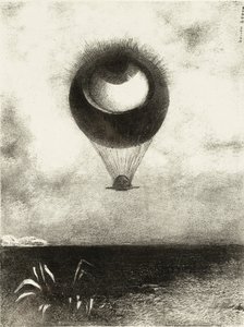 Het Oog, als een Vreemde Ballon, Stijgt naar de Oneindigheid. Serie: Voor Edgar Poe, 1882 door Odilon Redon
