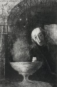 De oneindige zoektocht, uit Nacht, 1886 door Odilon Redon