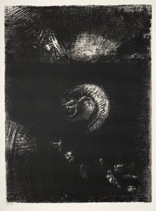 De verzoeking van Sint Antonius Eerste Serie: En allerlei angstaanjagende wezens verschijnen, 1888 door Odilon Redon