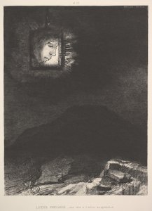 De vage glans van een hoofd zwevend in de ruimte, 1891