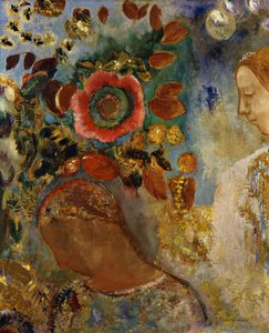 Twee Jonge Meisjes met Bloemen, 1912