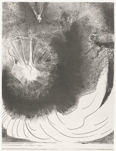 Uit de hemel viel een grote ster door Odilon Redon