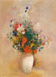 Vaas met bloemen (Roze achtergrond), ca. 1906