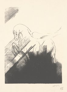 Gevleugeld paard door Odilon Redon