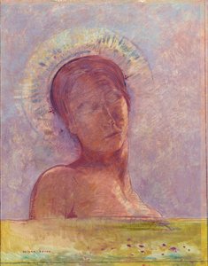 Gesloten ogen door Odilon Redon
