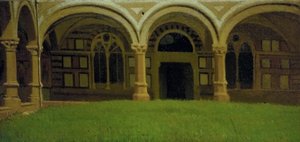 Oud Florentijns klooster, c.1864-65 door Odoardo Borrani