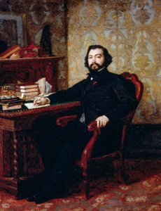 Portret van advocaat Aristide Minelli, door Odoardo Borrani (1833-1905), olieverf op paneel, 40.5x32.5 cm door Odoardo Borrani