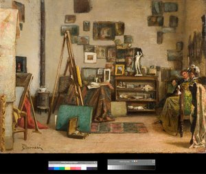De Werkplaats (1885) door Odoardo Borrani